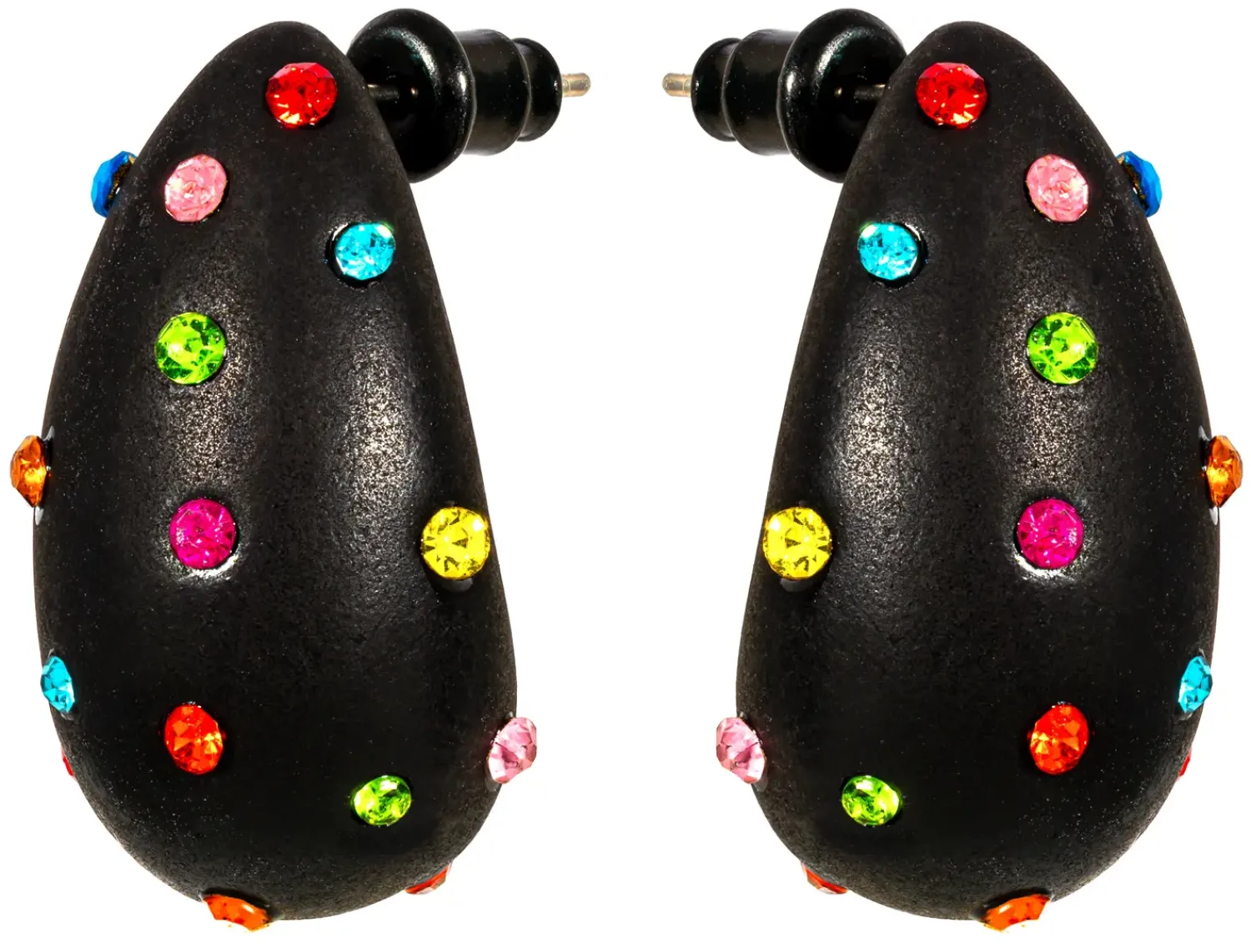 Bijou Brigitte Ohrstecker|Bunter Schmuck>Ohrstecker - Dark Pop schwarz, mehrfarbig