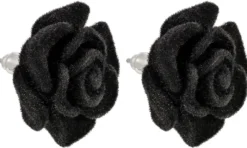 Bijou Brigitte Blumenschmuck|Ohrstecker>Ohrstecker - Dark Rose schwarz