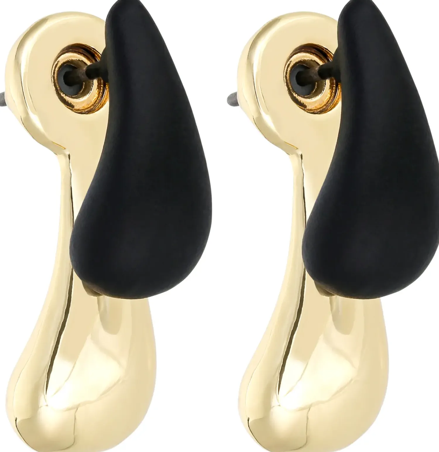 Bijou Brigitte Ohrringe Gold|Ohrstecker>Ohrstecker - Dual Shine schwarz, gold