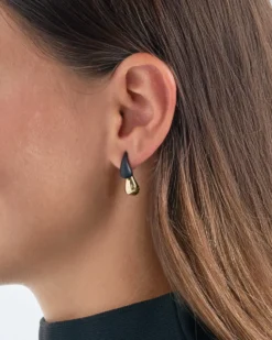 Bijou Brigitte Ohrringe Gold|Ohrstecker>Ohrstecker - Dual Shine schwarz, gold