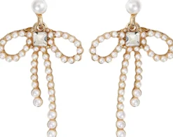 Bijou Brigitte Perlenschmuck|Ohrringe Gold>Ohrstecker - Elegant Ribbon gold, weiß