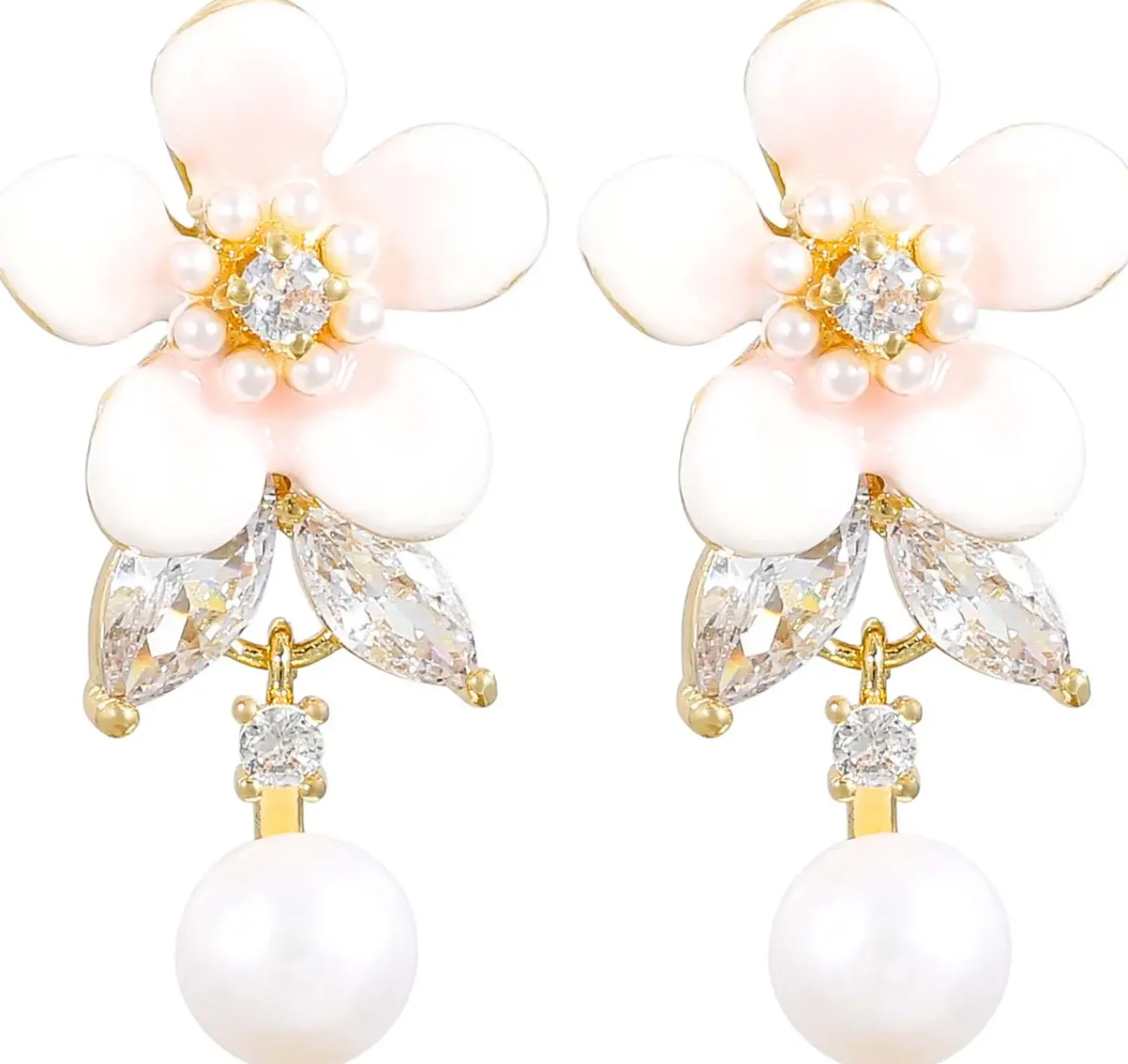 Bijou Brigitte Ohrstecker|Blumenschmuck>Ohrstecker - Elegant Spring rosa