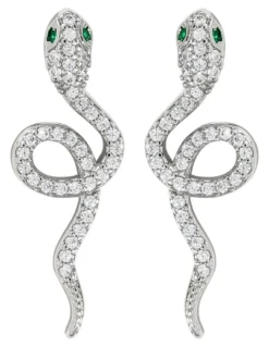 Bijou Brigitte Ohrstecker>Ohrstecker - Emerald Serpent silber