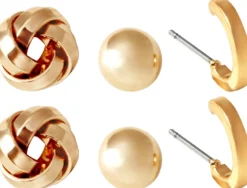 Bijou Brigitte Ohrringe Gold|Ohrstecker>Ohrstecker - 3er Set gold