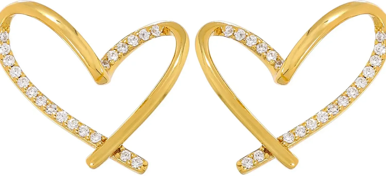 Bijou Brigitte Silver Crystals|Ohrstecker>Ohrstecker - Extraordinary Hearts gold