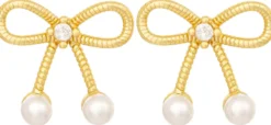 Bijou Brigitte Ohrringe Gold|Silver Crystals>Ohrstecker - Fine Bow gold