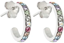 Bijou Brigitte Bunter Schmuck|Ohrringe 925Er Silber>Ohrstecker - Fine Silver Rainbow mehrfarbig, silber