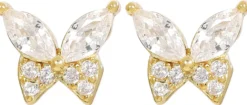 Bijou Brigitte Ohrringe Gold|Silver Crystals>Ohrstecker - Flattering gold