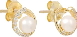 Bijou Brigitte Silver Crystals|Ohrstecker>Ohrstecker - Flattering Pearls gold