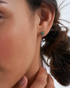 Bijou Brigitte Ohrringe 925Er Silber|Ohrringe 925Er Silber>Ohrstecker - Floral Emerald grün