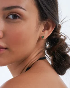 Bijou Brigitte Ohrringe 925Er Silber|Ohrringe 925Er Silber>Ohrstecker - Floral Emerald grün