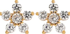 Bijou Brigitte Blumenschmuck|Silver Crystals>Ohrstecker - Floral Gleam gold