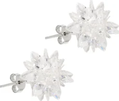 Bijou Brigitte Silver Crystals|Blumenschmuck>Ohrstecker - Flower Ball weiß