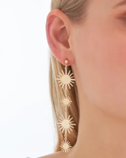 Bijou Brigitte Ohrringe Gold|Boho-Schmuck>Ohrstecker - Four Suns gold