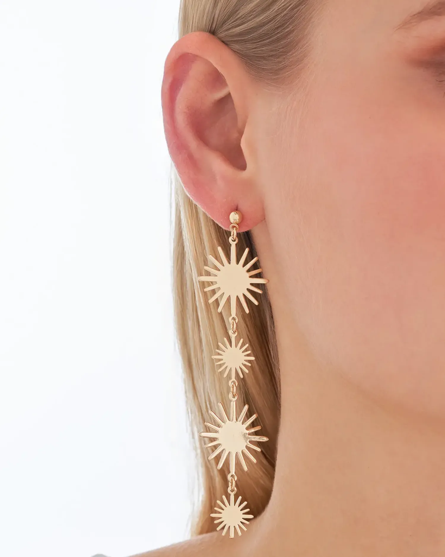 Bijou Brigitte Ohrringe Gold|Boho-Schmuck>Ohrstecker - Four Suns gold
