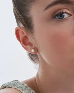 Bijou Brigitte Perlenschmuck|Ohrringe 925Er Silber>Ohrstecker - Fresh Pearl weiß, silber