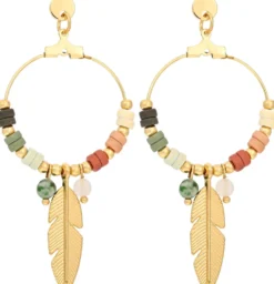 Bijou Brigitte Ohrstecker|Bunter Schmuck>Ohrstecker - Gem Feather mehrfarbig