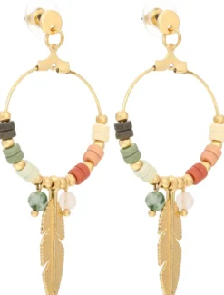 Bijou Brigitte Ohrstecker|Bunter Schmuck>Ohrstecker - Gem Feather mehrfarbig