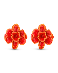 Bijou Brigitte Blumenschmuck|Ohrstecker>Ohrstecker - Ginger Blossom rot, orange