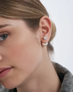 Bijou Brigitte Perlenschmuck|Brautohrringe>Ohrstecker - Glamorous Sparkling weiß, silber
