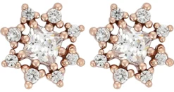Bijou Brigitte Ohrringe 925Er Silber|Ohrringe 925Er Silber>Ohrstecker - Glas Flower roségold