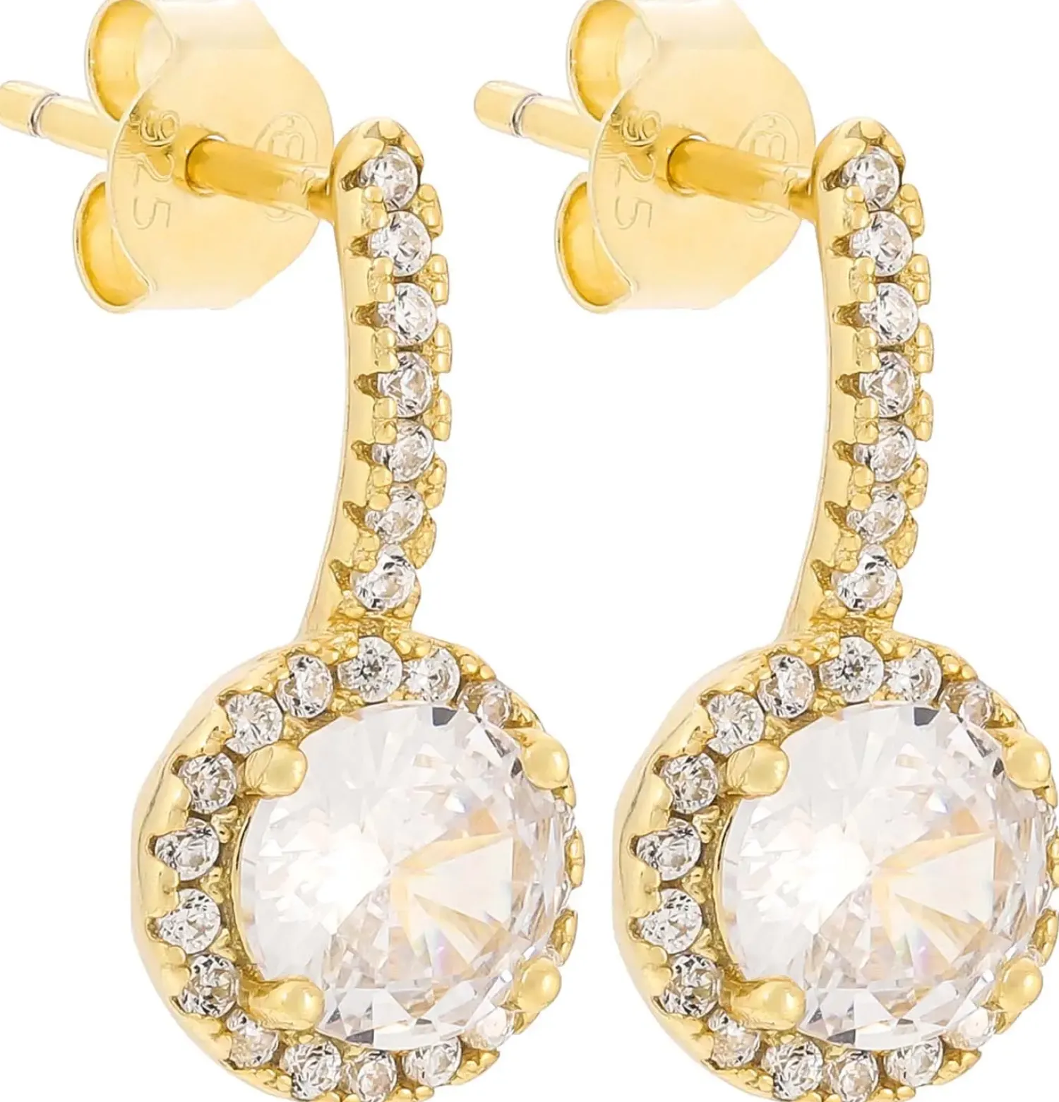 Bijou Brigitte Ohrringe Gold|Silver Crystals>Ohrstecker - Gleaming Circle gold