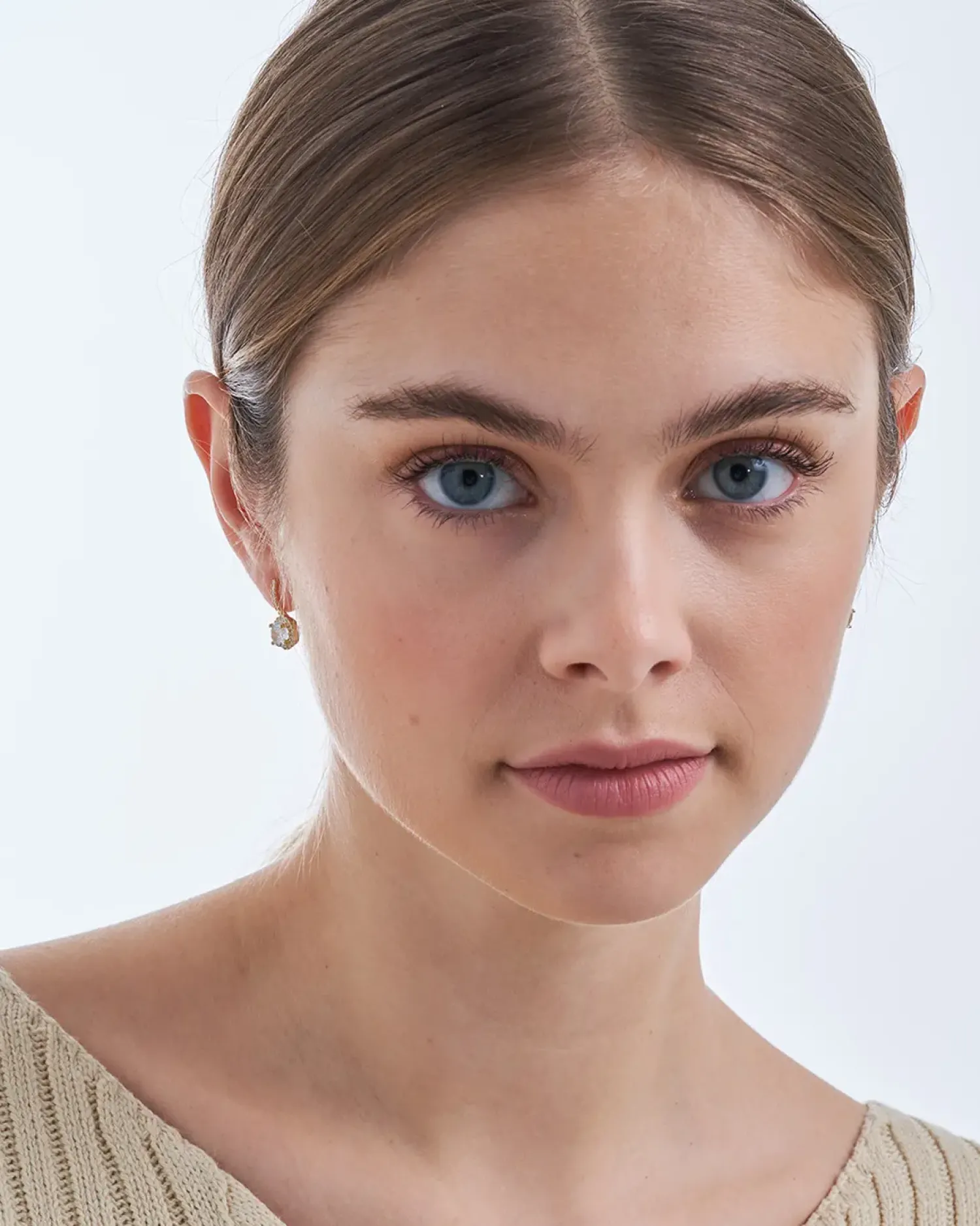 Bijou Brigitte Ohrringe Gold|Silver Crystals>Ohrstecker - Gleaming Circle gold