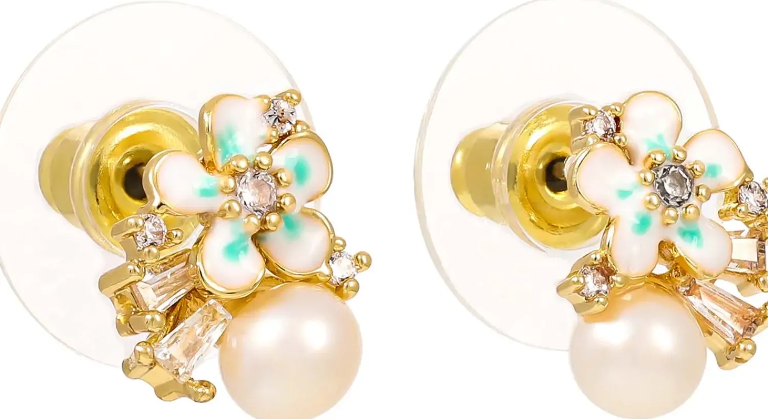 Bijou Brigitte Ohrringe Gold|Blumenschmuck>Ohrstecker - Gleaming Spring gold