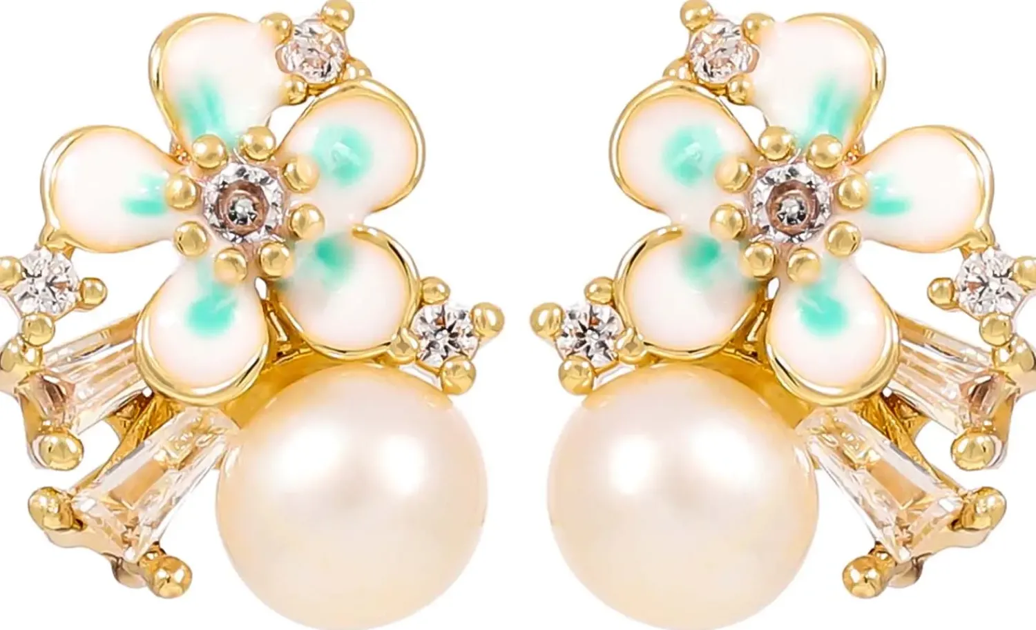 Bijou Brigitte Ohrringe Gold|Blumenschmuck>Ohrstecker - Gleaming Spring gold