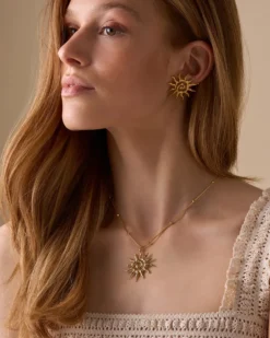 Bijou Brigitte Edelstahlschmuck In Gold|Ohrstecker>Ohrstecker - Gleaming Sun gold