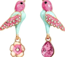 Bijou Brigitte Ohrstecker>Ohrstecker - Glittering Nature türkis, pink