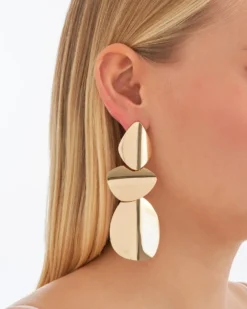 Bijou Brigitte Ohrringe Gold|Ohrstecker>Ohrstecker - Glowy Plates gold