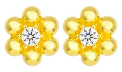 Bijou Brigitte Blumenschmuck|Silver Crystals>Ohrstecker - en Bloom gold