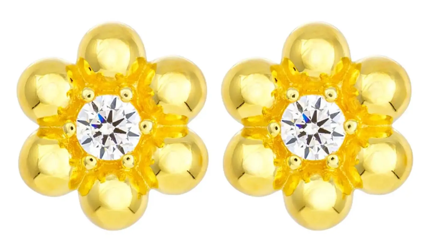 Bijou Brigitte Blumenschmuck|Silver Crystals>Ohrstecker - en Bloom gold