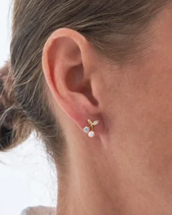 Bijou Brigitte Ohrringe Gold|Silver Crystals>Ohrstecker - en Cherry gold