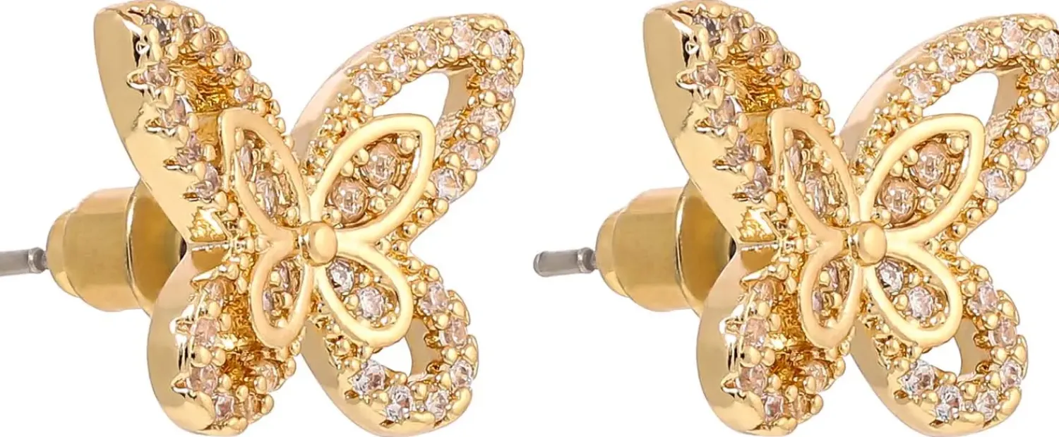 Bijou Brigitte Ohrringe Gold|Ohrstecker>Ohrstecker - en Flutter gold