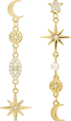Bijou Brigitte Ohrringe Gold|Silver Crystals>Ohrstecker - en Galaxy gold