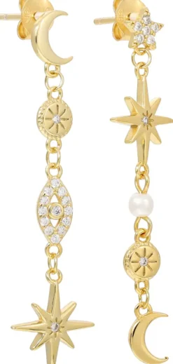 Bijou Brigitte Ohrringe Gold|Silver Crystals>Ohrstecker - en Galaxy gold