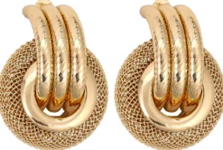 Bijou Brigitte Ohrringe Gold|Ohrstecker>Ohrstecker - en Mesh gold
