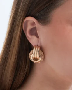 Bijou Brigitte Ohrringe Gold|Ohrstecker>Ohrstecker - en Mesh gold