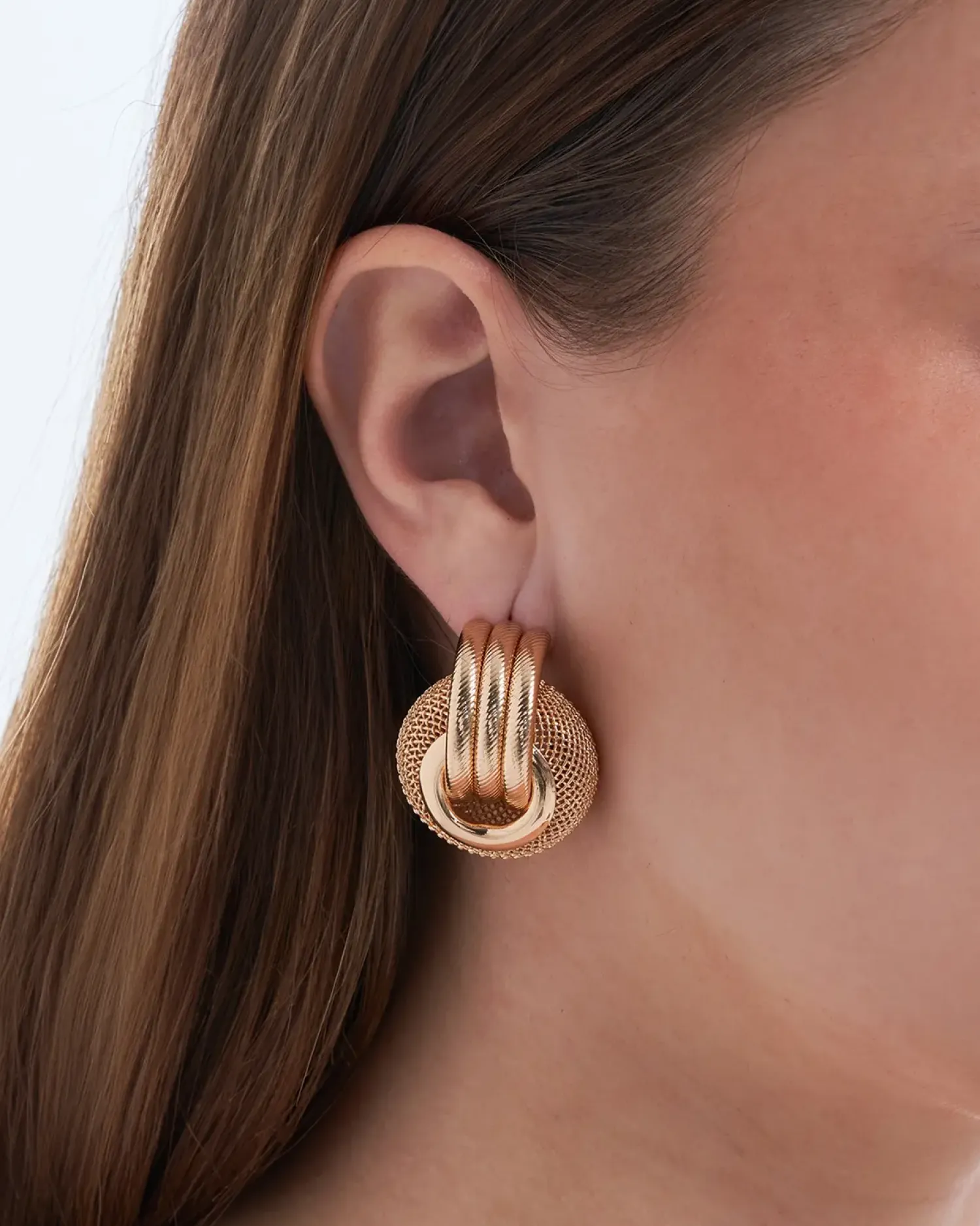 Bijou Brigitte Ohrringe Gold|Ohrstecker>Ohrstecker - en Mesh gold