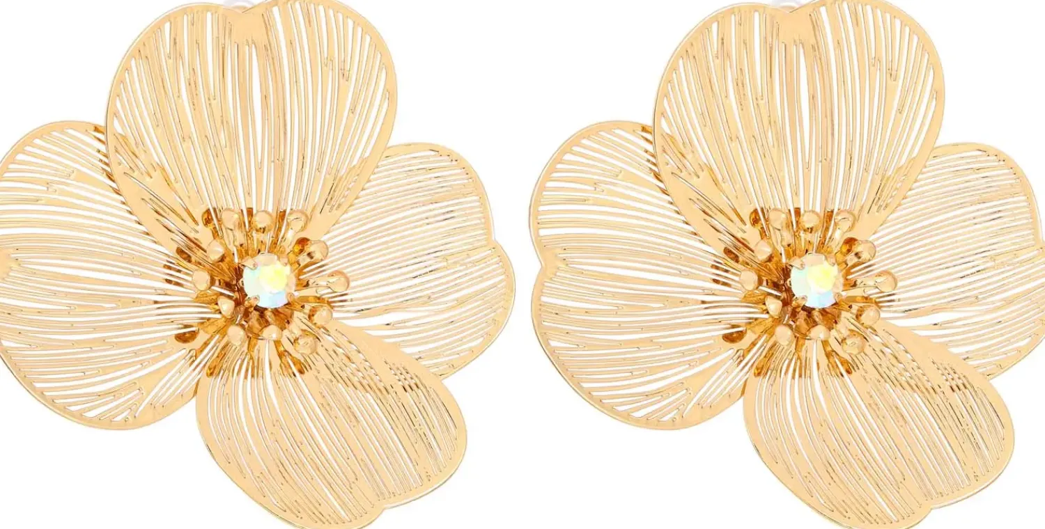 Bijou Brigitte Ohrringe Gold|Blumenschmuck>Ohrstecker - en Petal gold