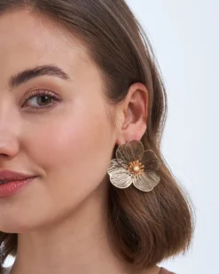 Bijou Brigitte Ohrringe Gold|Blumenschmuck><noscript><img width=