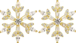 Bijou Brigitte Ohrringe Gold|Silver Crystals>Ohrstecker - en Snowflake gold