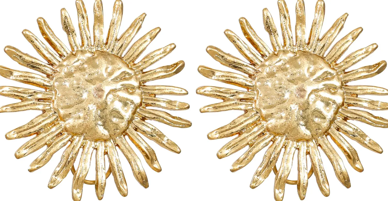 Bijou Brigitte Ohrringe Gold|Boho-Schmuck>Ohrstecker - en Sunflower gold