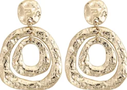 Bijou Brigitte Ohrringe Gold|Boho-Schmuck>Ohrstecker - Hammered Gleam gold