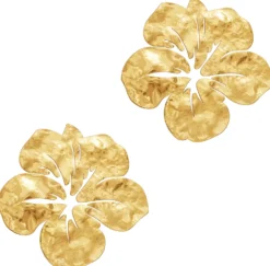 Bijou Brigitte Ohrringe Gold|Blumenschmuck>Ohrstecker - Hawaii Blossom gold