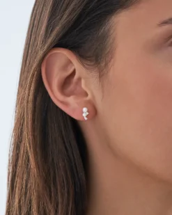 Bijou Brigitte Silver Crystals|Ohrstecker>Ohrstecker - Iced Pearl silber
