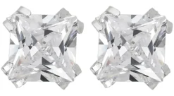 Bijou Brigitte Silver Crystals|Ohrstecker>Ohrstecker - Little Square silber