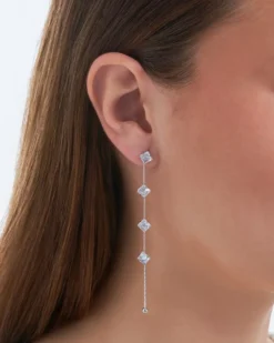 Bijou Brigitte Brautohrringe|Brautschmuck>Ohrstecker - Long Shine silber